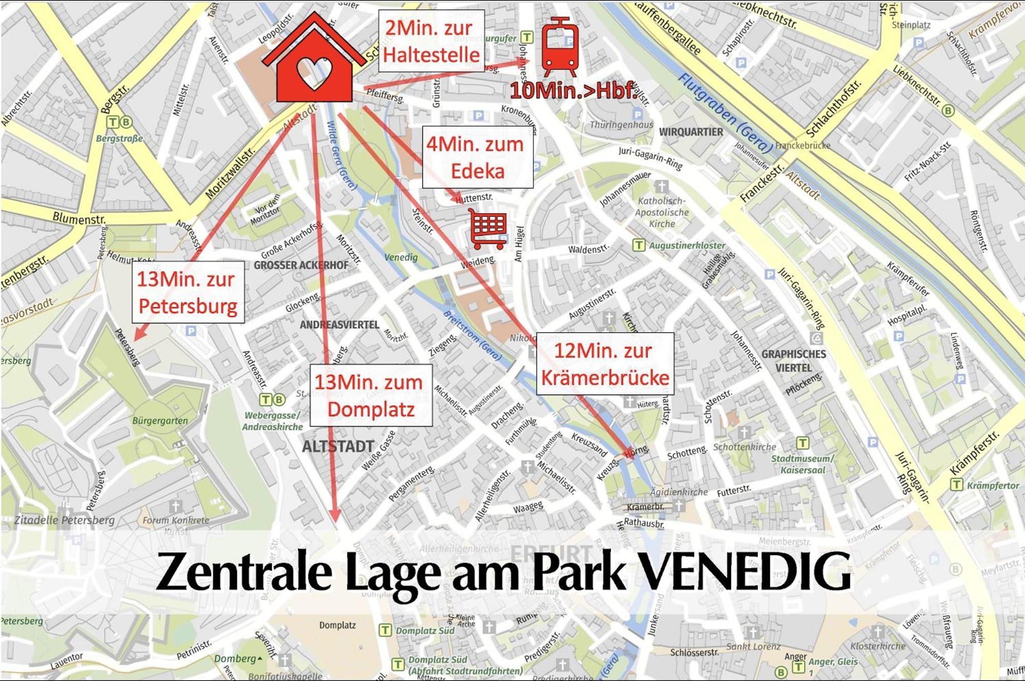 80M2 3R Wohnung Mit Privatem Parkplatz, Kingsize Betten, Smart-Tv, Etc Erfurt Exterior foto