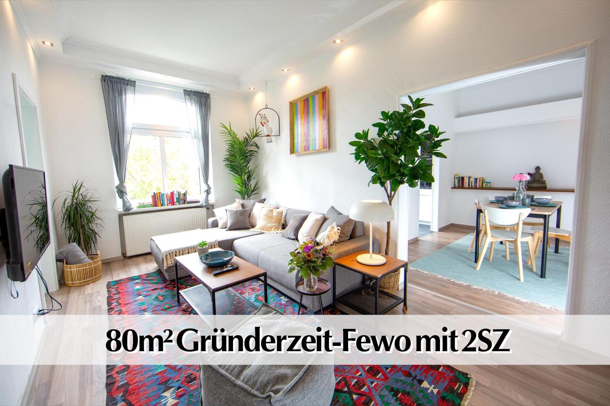 80M2 3R Wohnung Mit Privatem Parkplatz, Kingsize Betten, Smart-Tv, Etc Erfurt Exterior foto